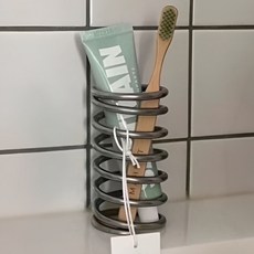 퍼미스 스프링 칫솔꽂이 물빠짐 스테인리스, 1개, 대형 (6.5 x 11.5mm)