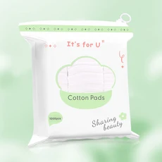 초음파 클리너 부드럽고 통기성이 뛰어난 원형 메이크업 리무버 패드 100개 양면 질감의 데일리 페이셜 클, 01 1pack