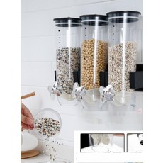 벽걸이 잡곡 보관함 3구 시리얼디스펜서 업소용, 7. 오렌지 1구 1.8L