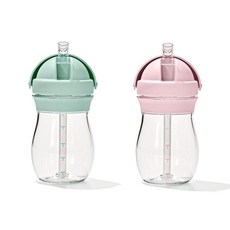 옥소OXO Tot Transitions 빨대 컵 255g(9온스) - 오팔 앤 블라썸 2팩144009, 옥소OXO Tot Transitions 빨대 컵 255