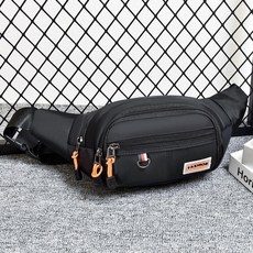 運動防水腰包 手機錢包 耐磨收銀生意, 配色黑, 1個