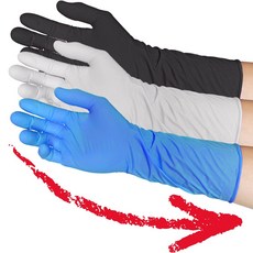 위드유 손목긴 니트릴장갑 더롱, 1개, 중(M), 파랑