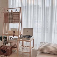 韓系ins風實木衣帽架 實木落地衣架 開放式簡約掛衣架 北歐風, 雙層中款80*35*150,現貨