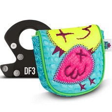 Big Crazy DF3 퍼터 커버 - 재미있는 버디 디자인 골프 헤드 PU 가죽 마그네틱 클로저 OZ1 MEZZ 1 MEZZ1 MAX 퍼터용 드라이버 헤드커버 말렛 실용적인