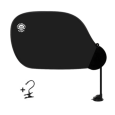 차량용 햇빛가리개 흡착식 클립추가 사무실 캐노피, 블랙, 1개