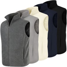 S-4XL 남녀공용 양털 후리스 조끼 남성 여성 집업조끼 폴라폴리스 겨울 기모조끼 빅사이즈