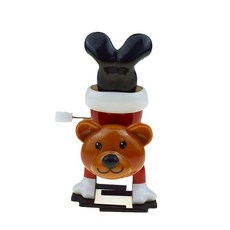 聖誕老人 搖頭走路發條玩具 雪人麋鹿聖誕節小物, 發條倒立聖誕熊, 1個