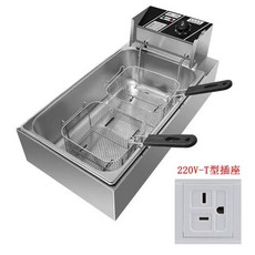雙槽電炸鍋 雙籃家用/商用電炸爐, 加長電炸爐220V(T型插頭)