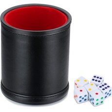 델타샵 펠트 라이닝 프로 주사위 컵 - 야체 게임을 위한 6개의 콰이어트 포함