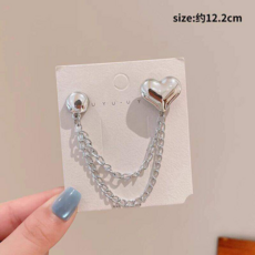 褲腳磁吸裝飾扣 免縫免釘 牢固不傷衣, 愛心磁吸扣【1個】