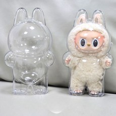 泡泡瑪特 Labubu 娃娃保護殼 透明收納防塵罩, 站姿