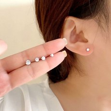 S925 큐빅 귀걸이 세트 심플큐빅 귀걸이 침형 귀걸이 여성귀걸이 침형귀걸이 여자귀걸이