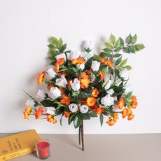 매화봉장미성묘어렌지 65cm 조화 인테리어, 1개
