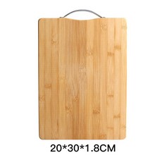 高山楠竹家用菜板，厚實耐用，雙面可用，水槽設計, 20*30*1.8CM, 1套