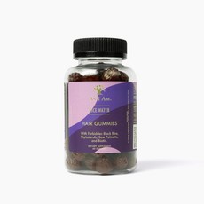 As I Am 라이스 워터 헤어 젤리 60개 30일 분량 - 금지된 흑미 피토스테롤 쏘팔메토 비오틴 식물 영양소 필수 비타민 및 미네랄 포함. 229614, As I Am 라이스 워터 헤어 젤리, 60개, 30일, 1개