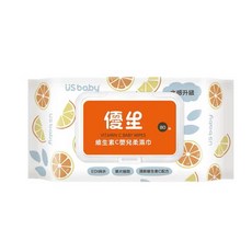 優生 維生素C嬰兒柔濕巾 清爽型80抽 純水濕巾 嬰兒濕巾 水感 無棉絮, 1個, 嬰兒維生素c濕紙巾80抽, 80抽