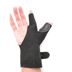 양궁 링 핑거가드 리커브 활 손가락 보호대 양손, 더블 이글 오른손 가드 블랙, 1개