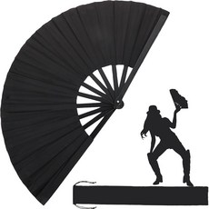 Large Folding Fans for Line Dancing Boots on The Ground Hand Fan Women Foldable 13in Nylon-Cloth