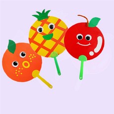 과일 부채 DIY 1개 바람개비만들기 호랑이부채 쓱템