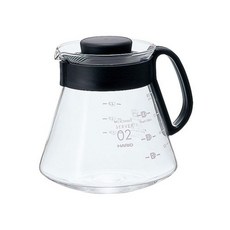 HARIO 하리오 V60 레인지 서버 600ml 25잔용 블랙 커피 서버 내열 유리 일본제
