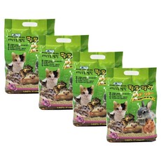 애니몰파크 소동물 우드펠렛 베딩 펄프펠렛, 4개, 5L