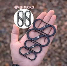 인티몰 프리미엄 고강도 다기능 S형 양방향 스텐 카라비너 2P, 내하중 150KG 7호, 2개