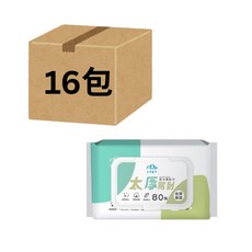 Kegi 太厚駕到純水濕紙巾 80抽 台灣製造 柔軟舒適 天然安心, 16個, 80張, 40g