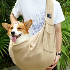 포대기 슬링백 고양이 포대기 이동가방 애완 동물 이동장 산책가방 베이지 1개, 베이지 × 60x30x12cm × 1개