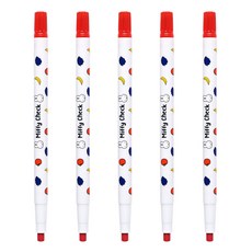 동아 미피체크 색연필/채점/체크/언더라인용, 빨강(5자루)