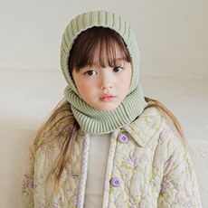 IMBEBE 兒童羅紋針織巴拉克拉法帽護頸套