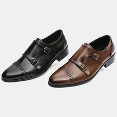 남성구두 더블 몽크스트랩 정장로퍼 면접 학교 사무실 영업 3.5cm