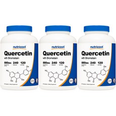 nutricost 槲皮素膠囊 800mg, 240顆, 3罐