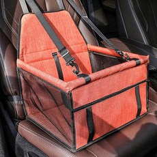 반려동물 카시트 소형견 소형견 고양이용 강아지 강아지 부스 자동차 반려동물 휴대용 카시트, orange, Small