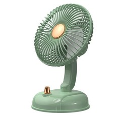 소리없는선풍기 6단계 조절 무팬 조용한 탁상용, 빈티지 흔들림 그린, other