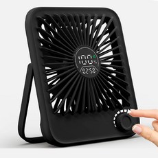 NUNUHANA BLDC 무소음 무선 선풍기 휴대 탁상 2in1 미니 디자인 DM31, 블랙