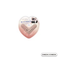 妝漾 愛心勾勾眼線印章 夜曜黑/暮榛咖 對稱眼線 防水持久不暈染, 1個, 夜曜黑