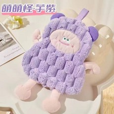 咩咩羊萌萌怪可愛擦手巾掛式加厚速幹吸水卡通兒童衛生間毛巾手帕, 1個, 紫色萌萌怪