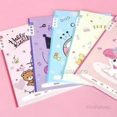 로랑마켓 넓은칸 알림장 5개 시나모롤알림장 캐릭터노트 알림장노트, 우사하나