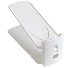 可調節塑料雙層鞋架 簡易家用鞋托架, 乳白色【節省一半鞋櫃空間】,加長加厚【放2只鞋】一套裝（雙層）, 1個