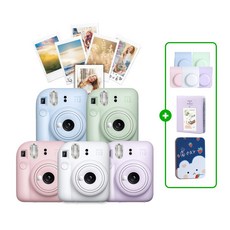 인스탁스 미니12 즉석카메라+전용케이스+선물SET, 1개, 블로썸 핑크(케이스 동일색상)
