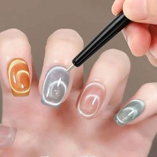 네일자석펜 블랙자석펜 회오리 골뱅이 하트네일 엔젤코어 골벵이, 블랙자석팬, 1개