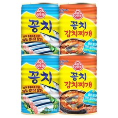 오뚜기 꽁치(캔) 400g 2개+꽁치김치찌개(캔) 400g 2개, 4개