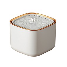 寵物飲水機 湧泉式活水飲水器 大容量寵物餵水器, 金邊白色-輕奢款, 1個