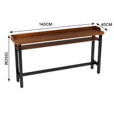 다찌 테이블 카페바테이블 좁은 공간용 창가 홈바 식탁 1200mm, 7. 140X40X105 이층 테이블