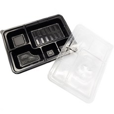 에스제이케미칼 5칸 도시락용기 BD-002 돈까스 용기 200개 세트, 1개, 200개입