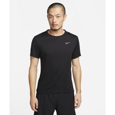 나이키 NIKE 티셔츠 드라이 핏 UV 마일러 반소매 러닝 탑 M - 블랙 DV9316-010