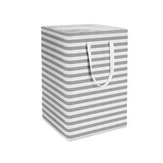 洗衣籃 棉麻材質 加長手把灰色條紋款, 他款40*30*60 加長手把灰色條紋款, 灰色條紋款