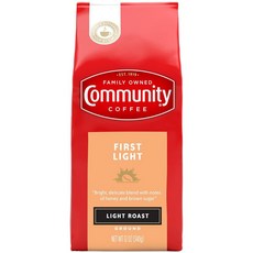 커뮤니티 커피 퍼스트 라이트 블렌드 2 로스트 그라운드 2팩, French Roast, 5_12 Ounce (Pack of, 340g