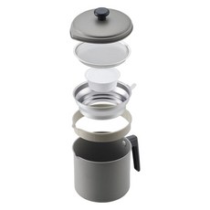 요시카와 불소수지가공 2중 입구 오일 포트 부직포 활성탄 카트리지 포함, 1개, 14cm