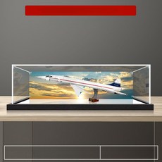 진열 전시 콩코드 아크릴 케이스 장식장 블록 모형, 1개, 프리미엄 높이 조절 받침대 후면 m